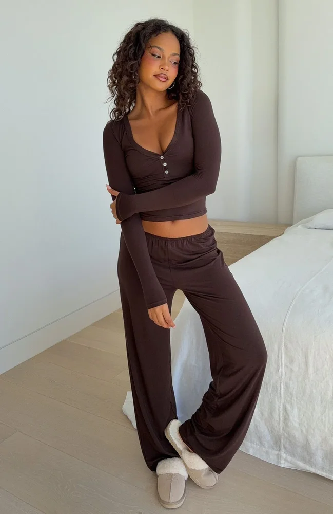 Super soft long sleeve shirt & pants pajama se