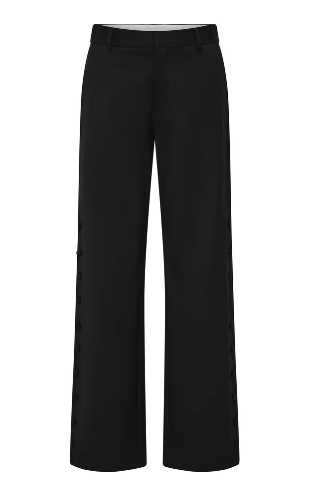 Wool-Blend Side Button Carter Trousers