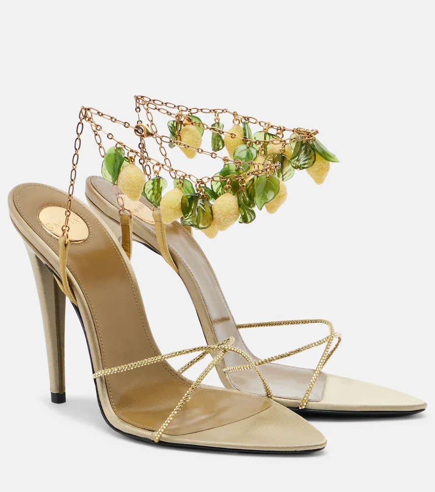 Mon Chéri embellished suede sandals
