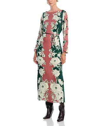 Pink Garden Midi Dress