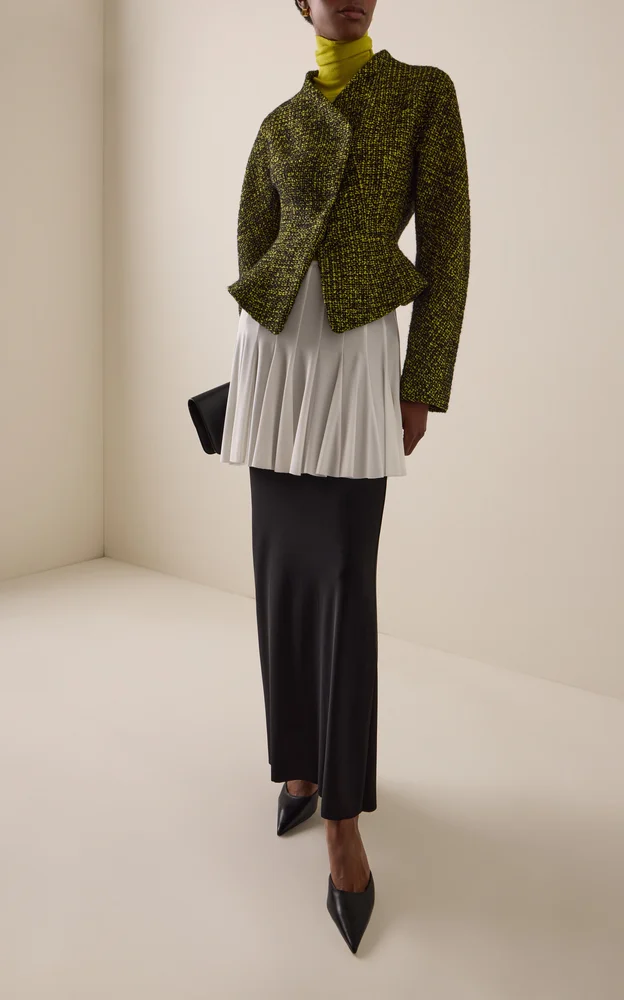 Exclusive Klein Layered Jersey Midi Skirt