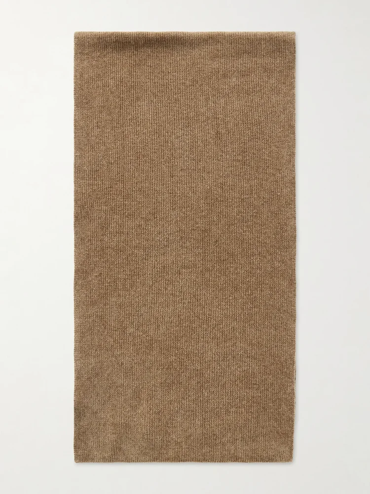 Solus ribbed silk scarf