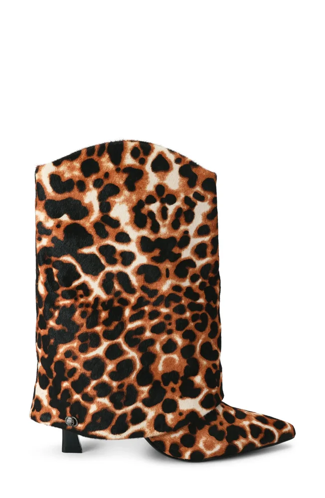 Annabel Leopard Print Calf Hair Boot