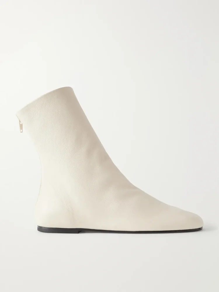 Leather ankle boots