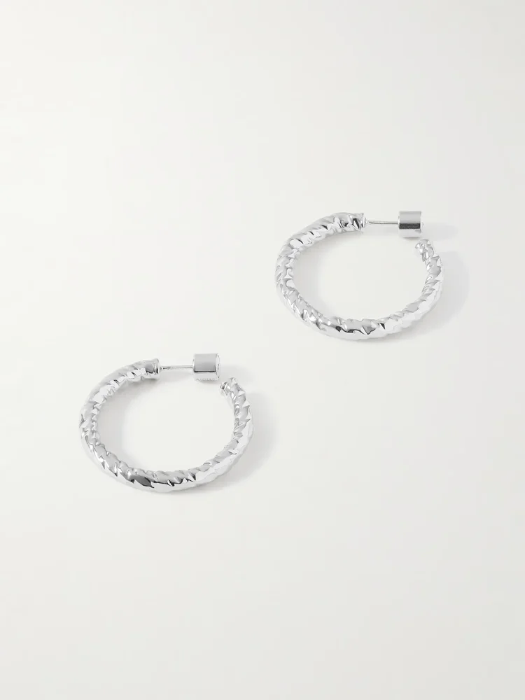 Hailey Mini silver-plated hoop earrings
