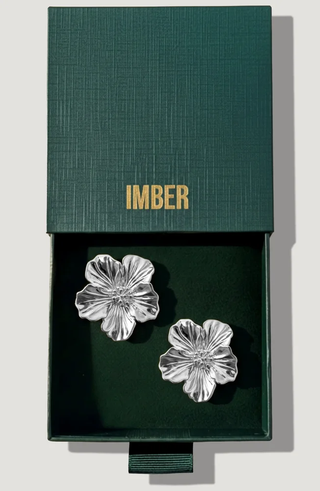 Hibiscus Flower Statement Earrings