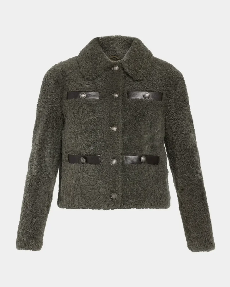 Fuzzy Soft Lamb Shearling Jacket