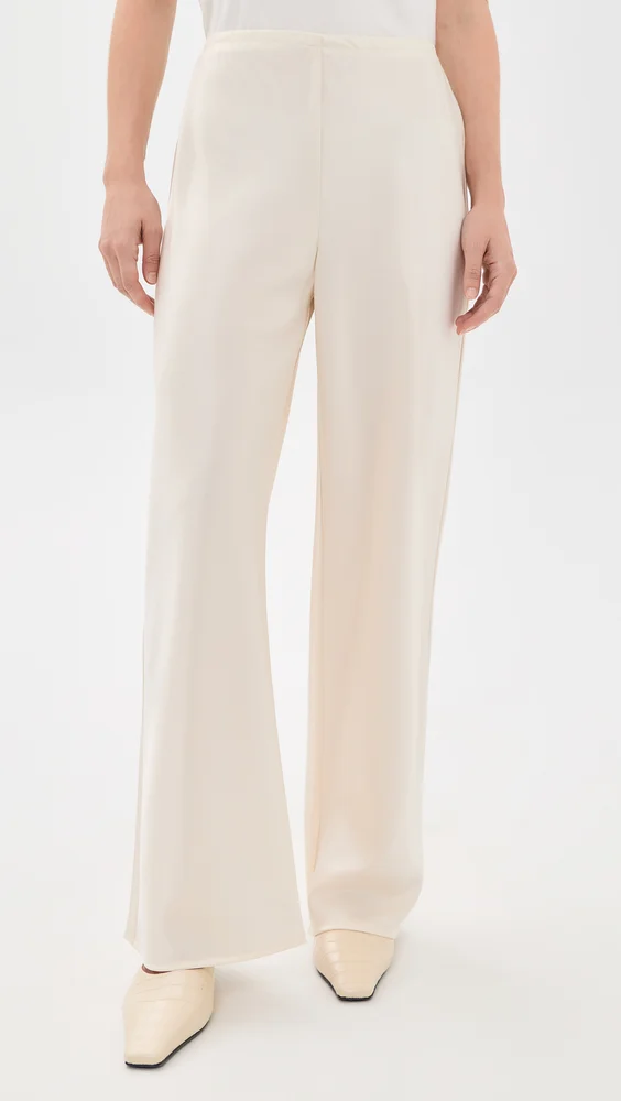 Gale Satin Mid Rise Bias Petite Pants