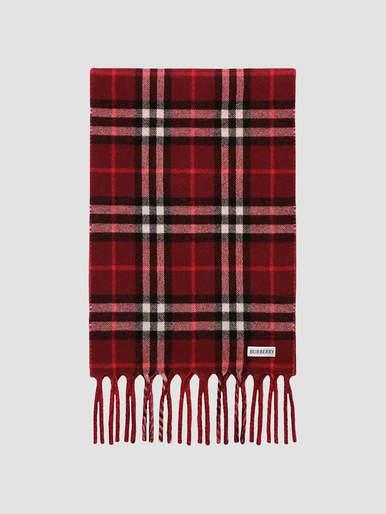 Check Cashmere Reversible Scarf
