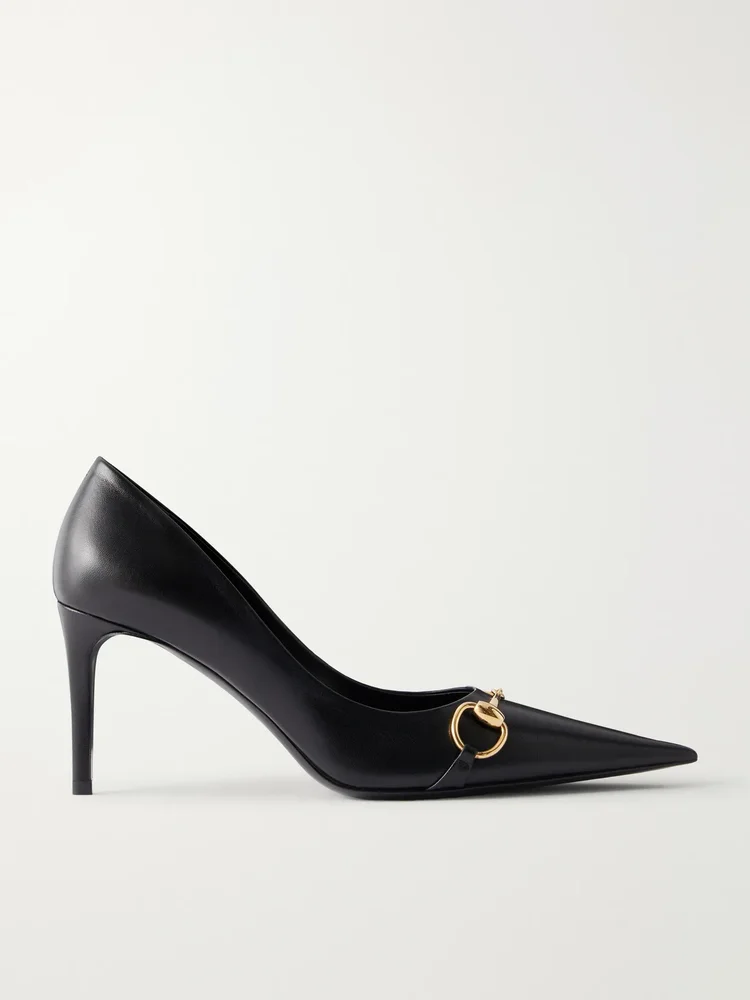 Donna embellished leather pumps