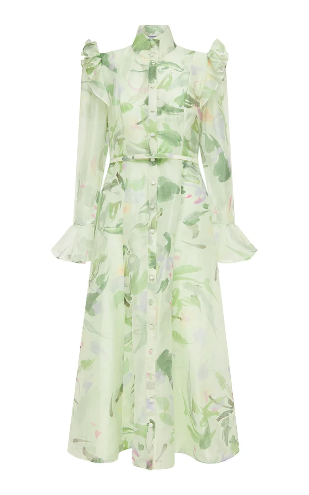 Katrina Linen-Blend Midi Dress