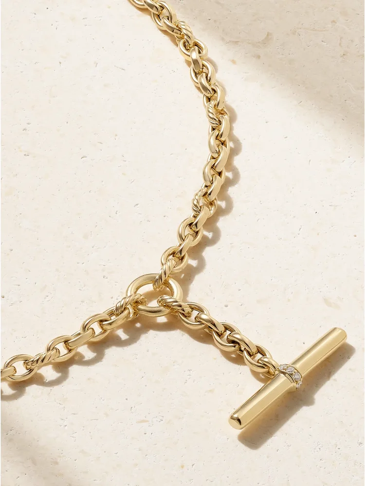 DY Mercer® 18-karat gold diamond necklace