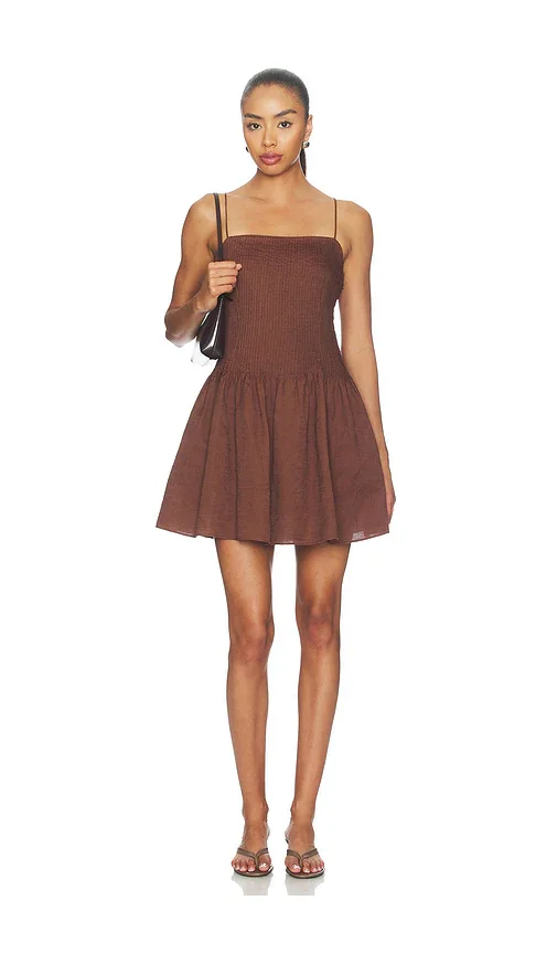 Dropped Waist Pintuck Dress