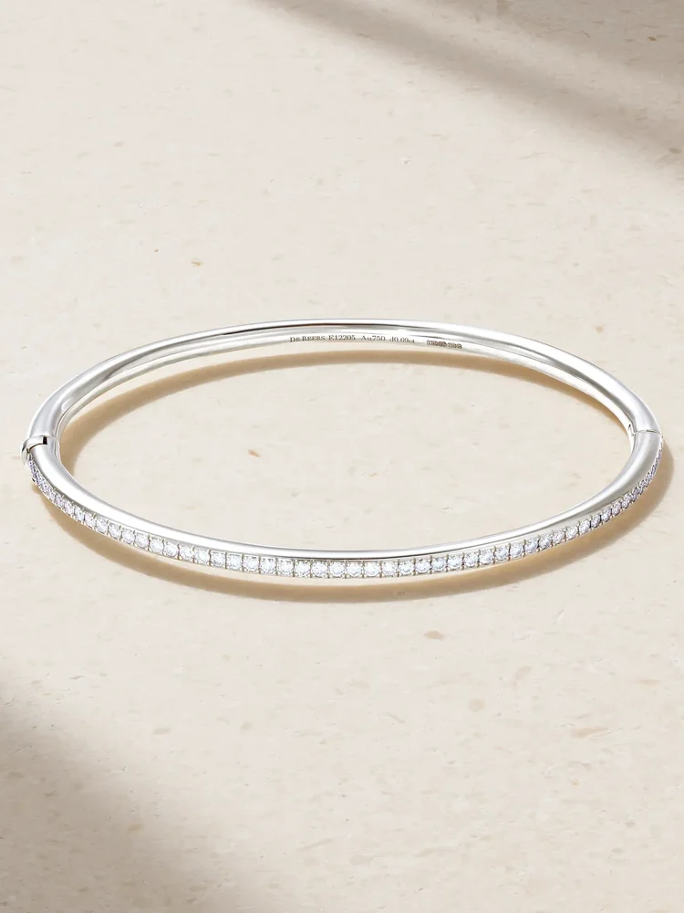DB Classic 18-karat white gold diamond bangle