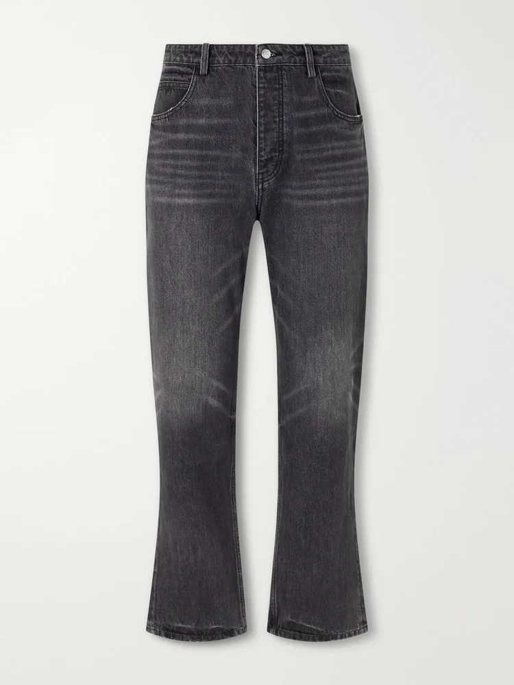 Straight-Leg Cotton-Blend Jeans