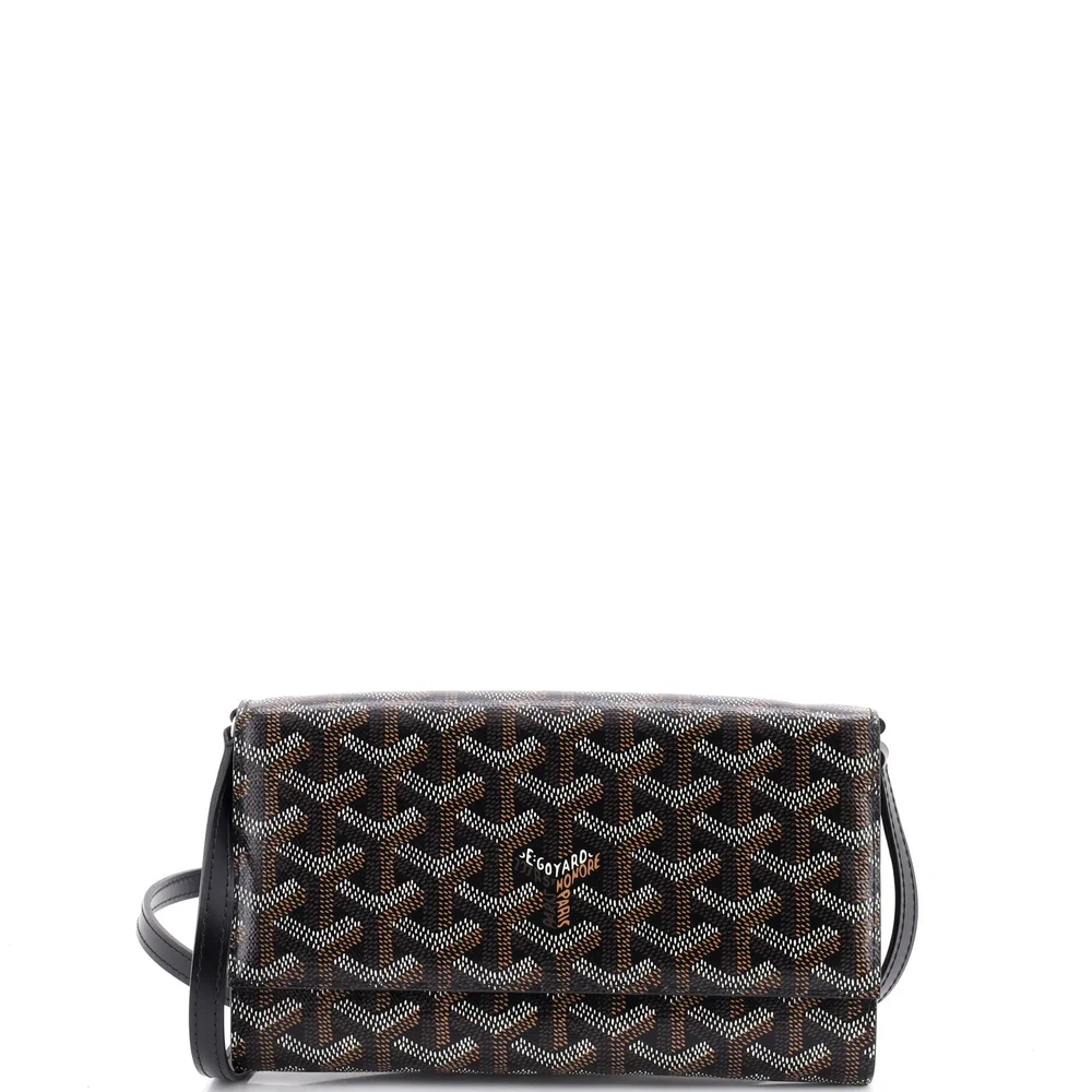 Varenne Continental Wallet with Strap, Black