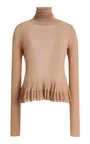 Merritt Knit Peplum Turtleneck Top