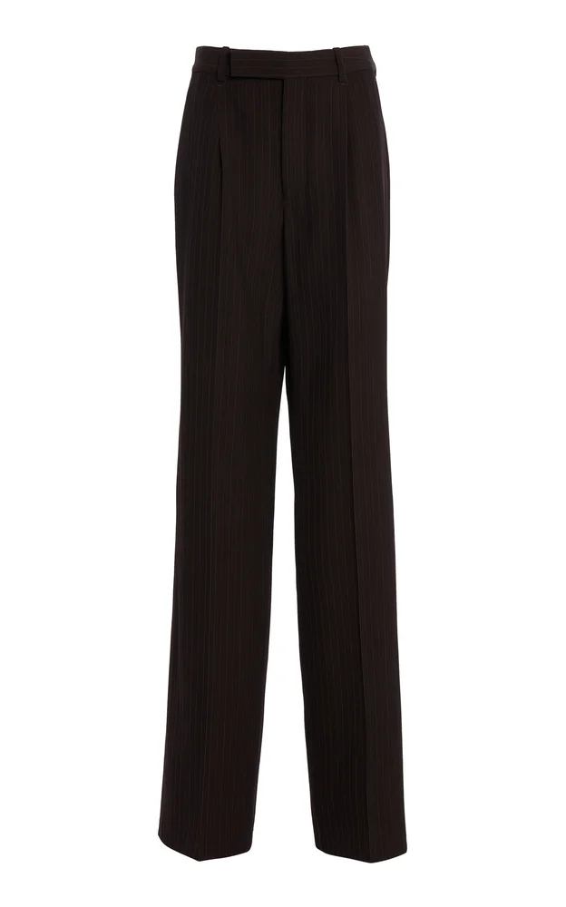 Virgin-Wool Flared-Leg Pants