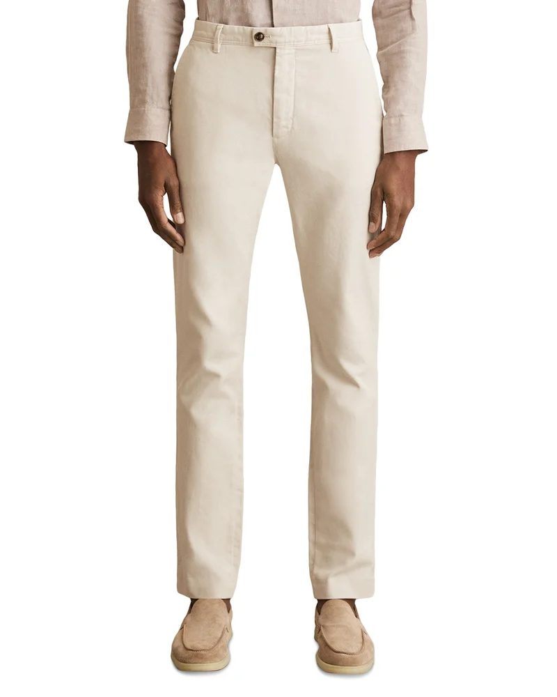 Textured Slim Fit Chino Trousers