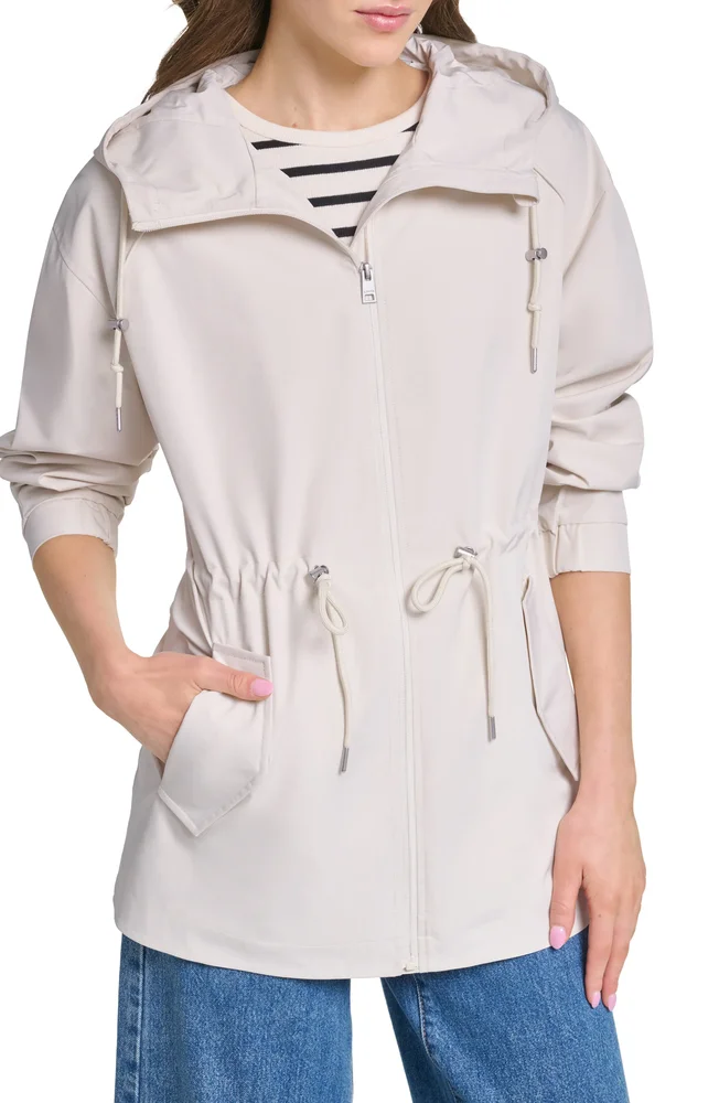 Water Resistant Hooded Rain Jacket