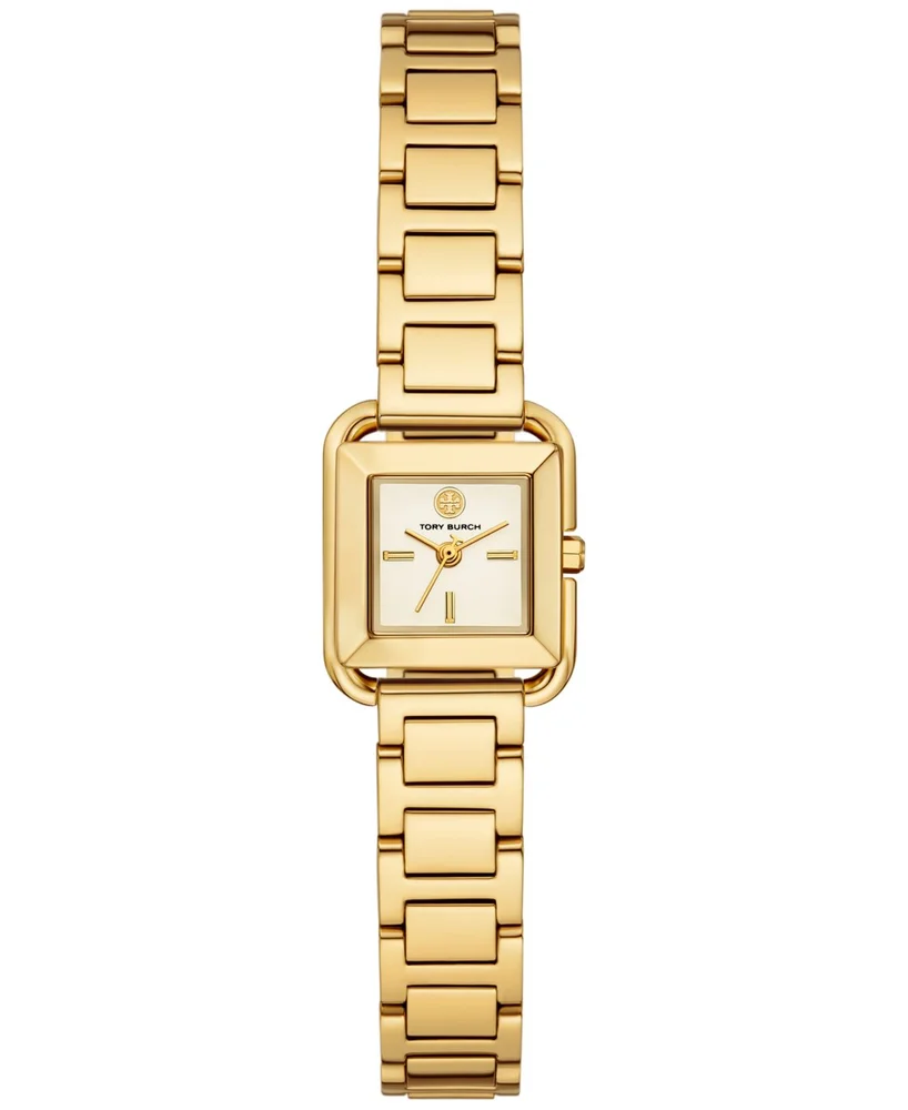 The Kira Square Gold-Tone Stainless Steel Bracelet Watch 18mm