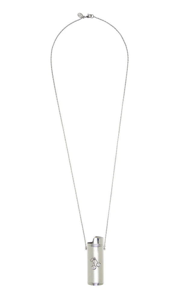Exclusive La Isla Long Silver Chain Lighter Case