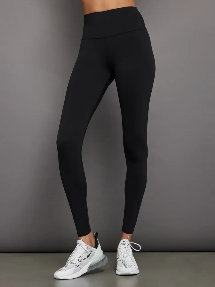 High Rise Full-Length Legging in Diamond Compression, Black