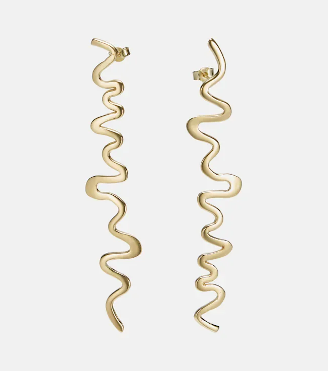 Shore 24kt gold-plated drop earrings