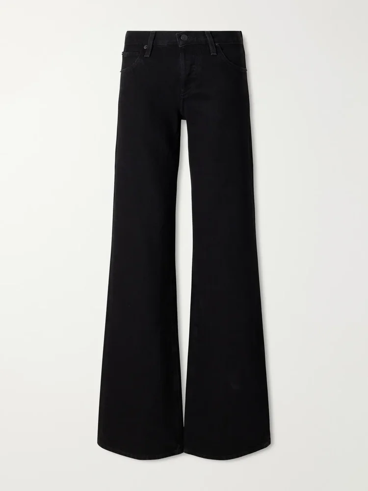 The Gray low-rise wide-leg jeans
