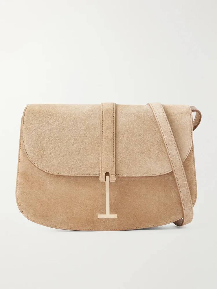 small suede shoulder bag