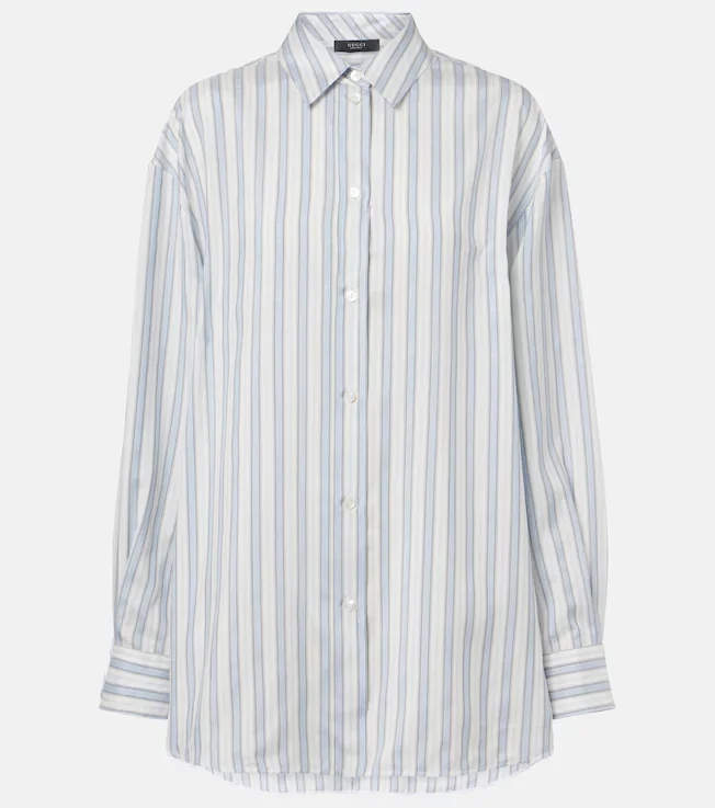 Striped silk shirt