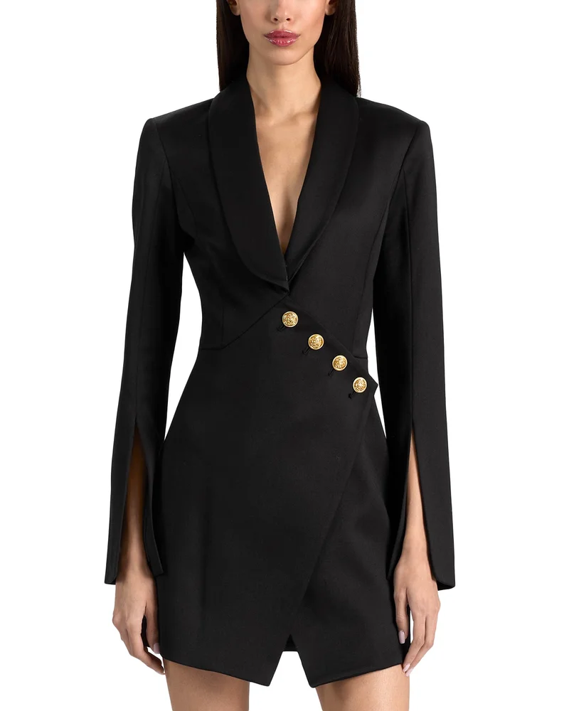 The Sculpt Wool Blend Asymmetrical Blazer Dress