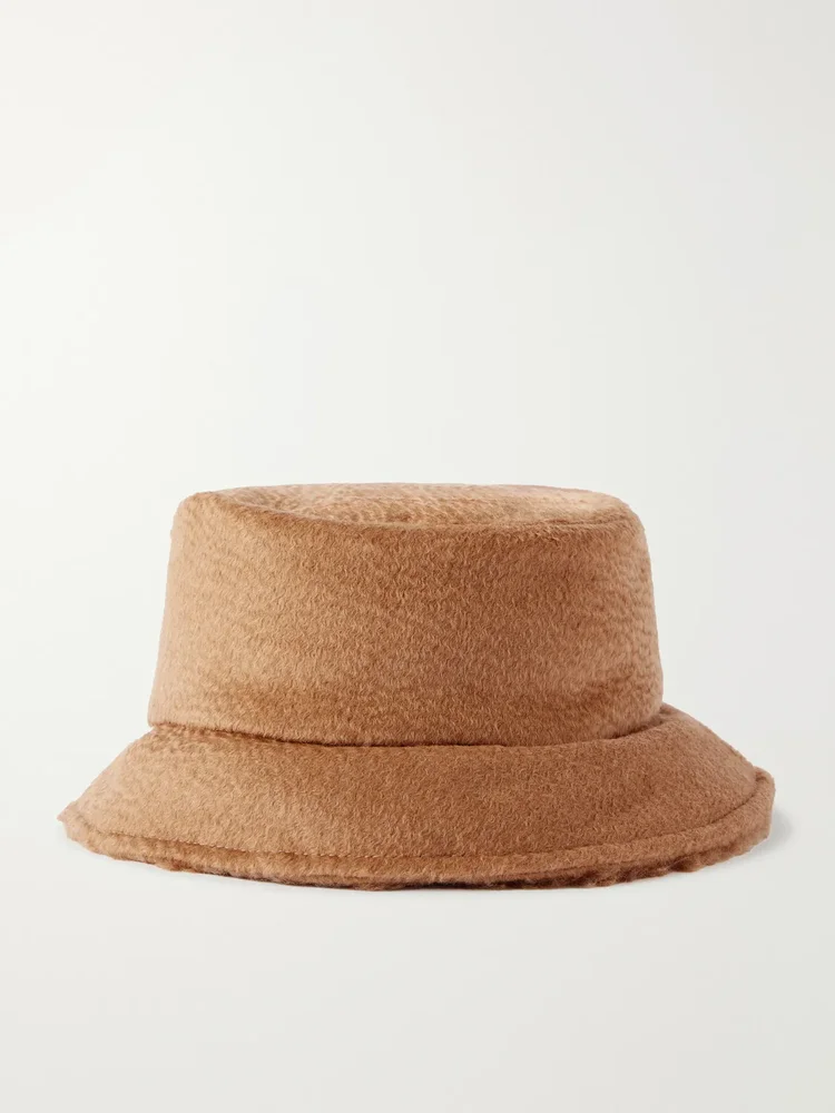 Fiducia Teddy camel-hair bucket hat
