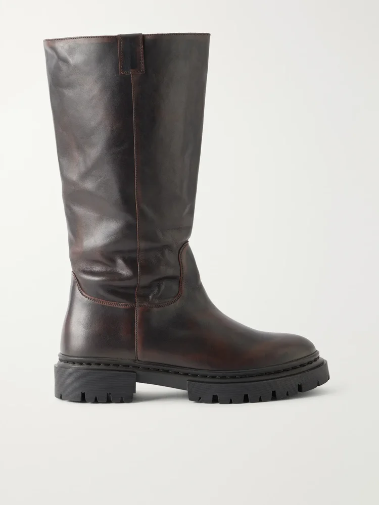 Emmett Leather Knee Boots
