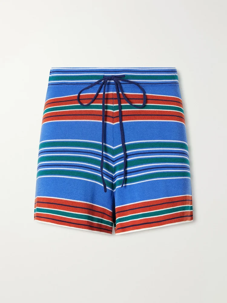 Carlo striped jersey shorts