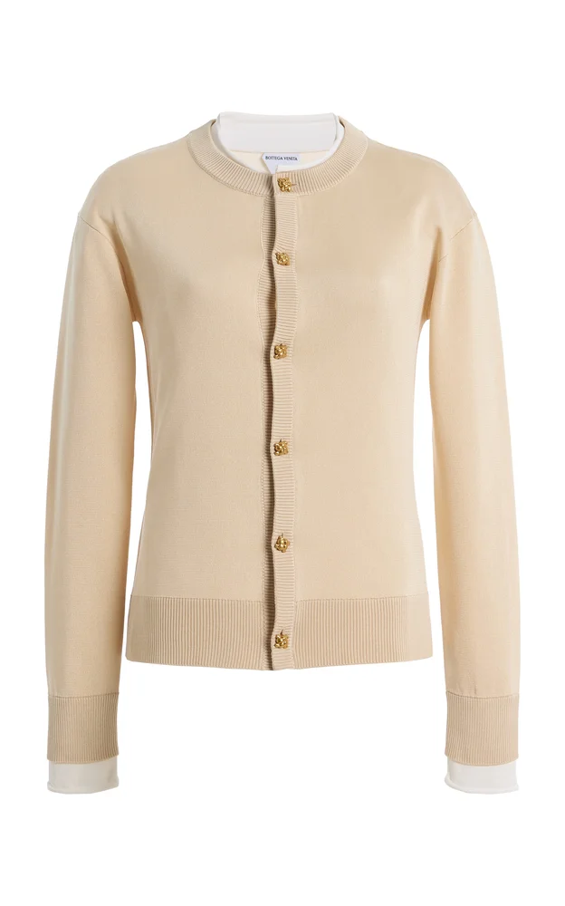 Knitted Silk-Blend Cardigan