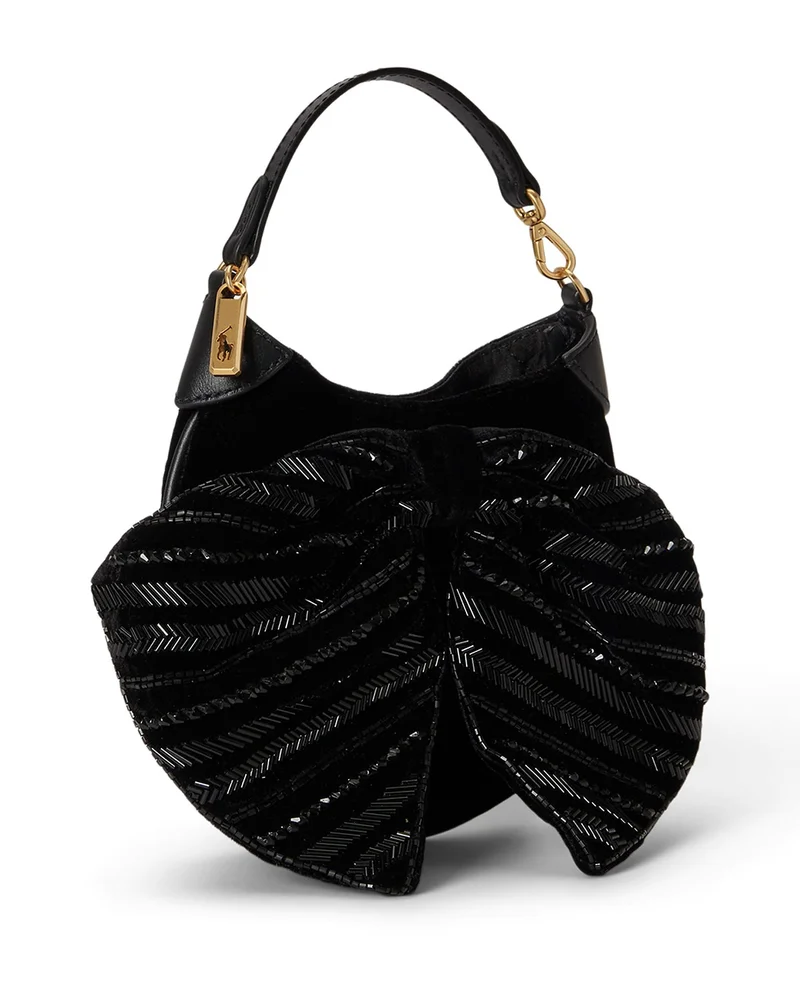 Polo ID Velvet Beaded Bow Pouch