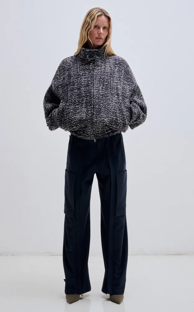 Lee Wool-Blend Bouclé Bomber Jacket