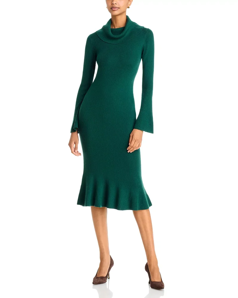The Lucia Wool Cowl Neck Sweater Dress