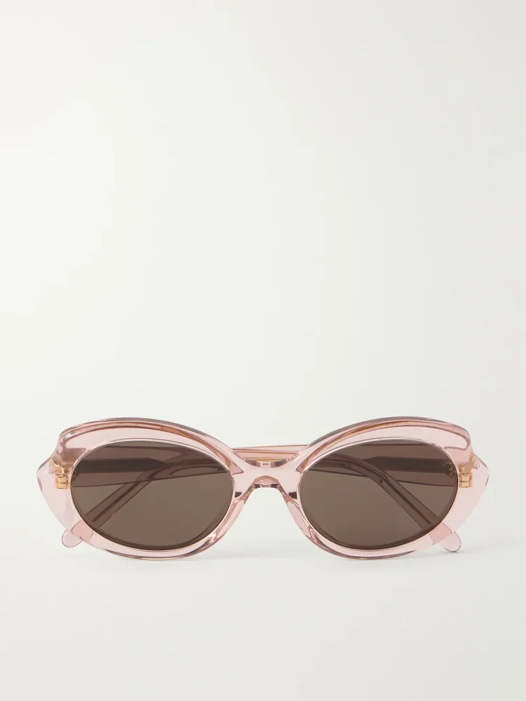 Oval Slim oval-frame acetate sunglasses