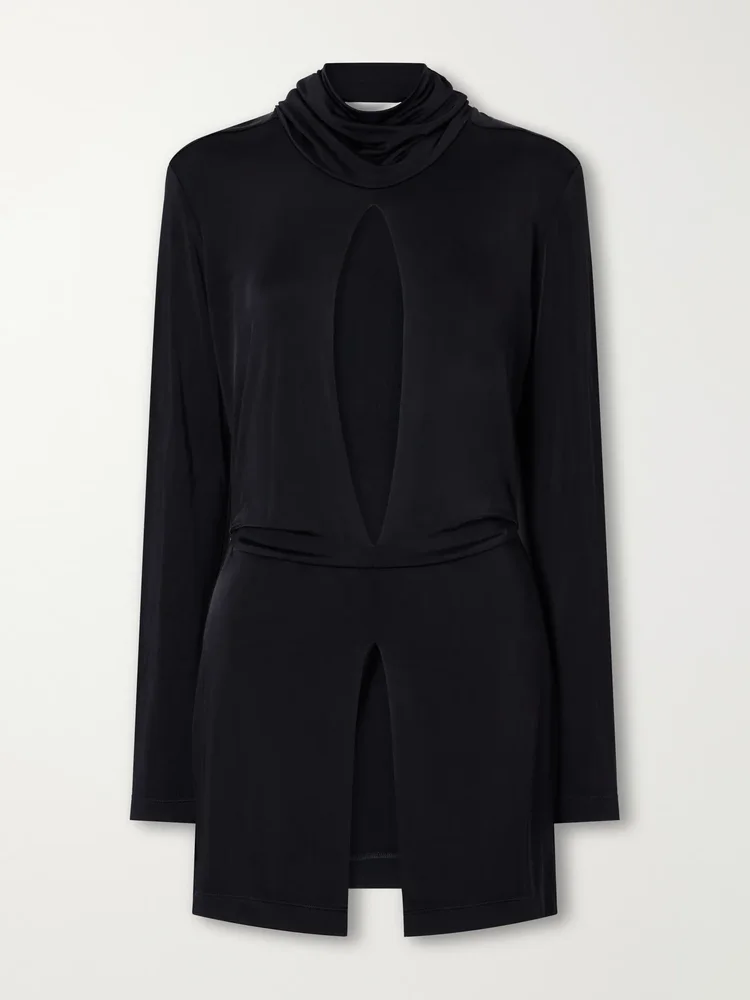 Gitta cut-out jersey blouse
