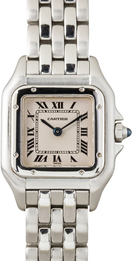 Pre-Owned Panthère de Cartier W25033P5 Small Model Stainless Steel Watch
