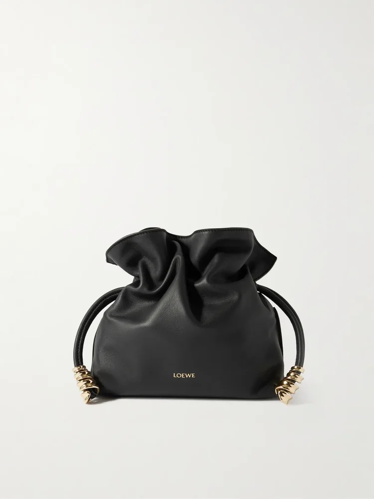 Flamenco mini embellished leather clutch