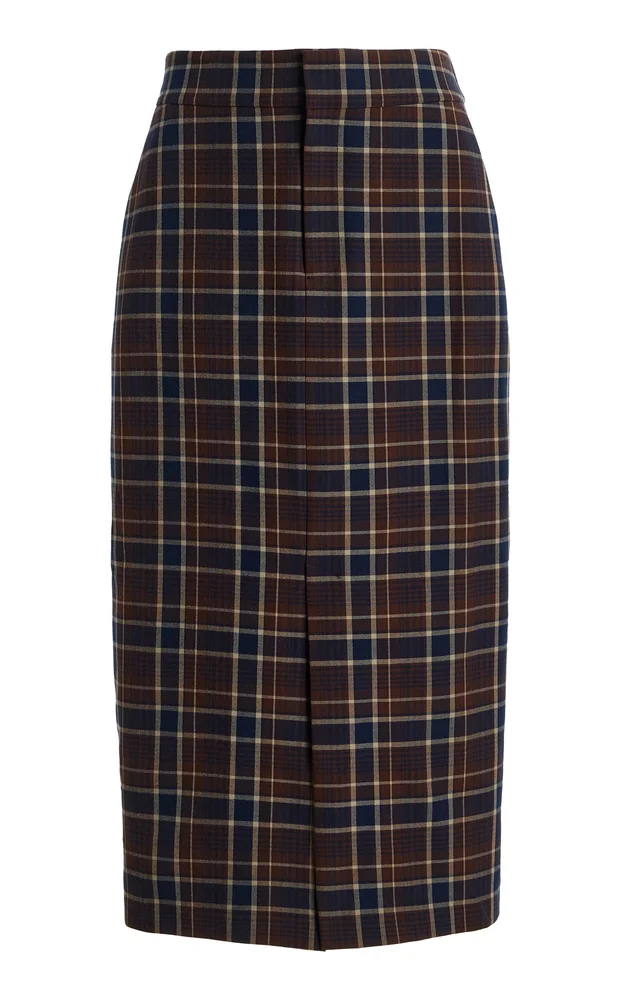 The Meyer Plaid Midi Skirt