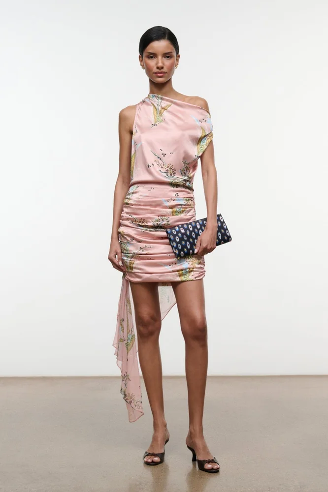 ATHENA SILK DRESS | TAPESTRY ROSE