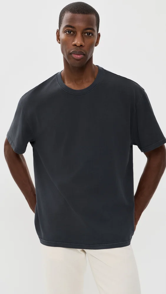 Relaxed Cloud 9 Sueded Jersey Tee (Black)
