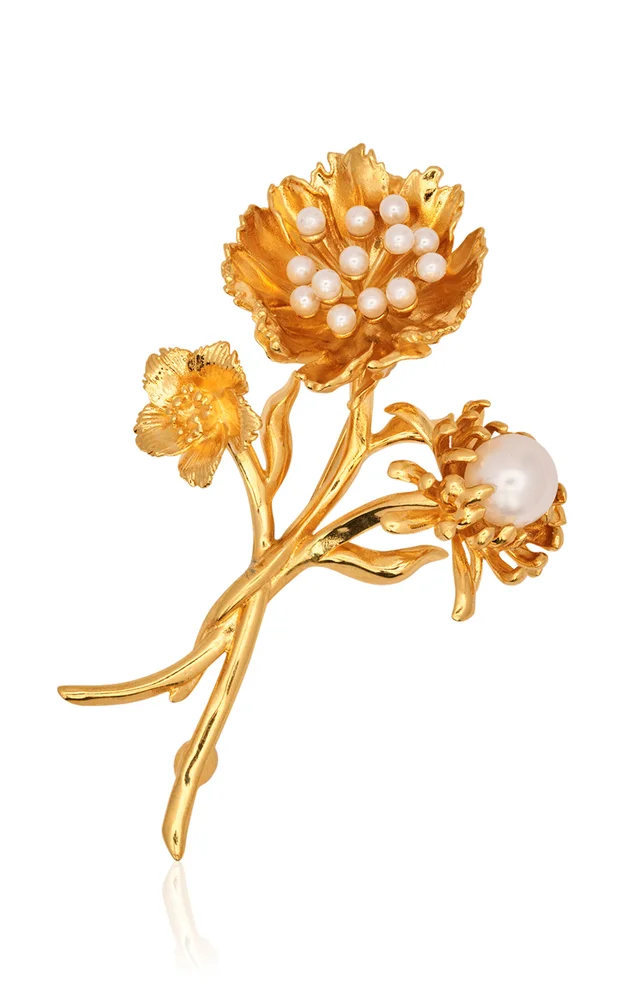 Gold-Tone Bouquet Brooch