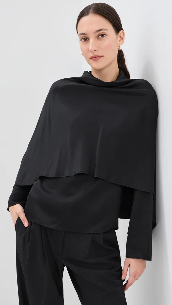 Satin Cape Top