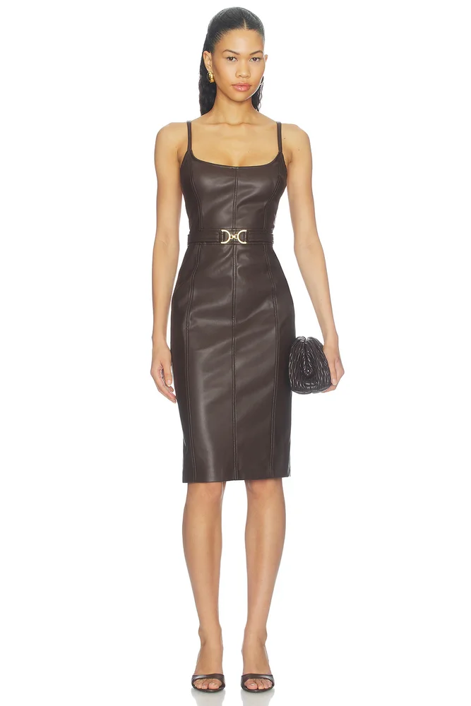 Halia Buckle Midi Dress