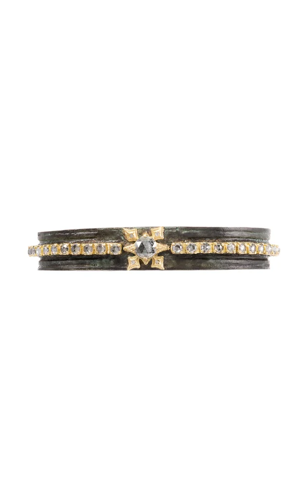 Sterling Silver 18K Yellow Diamond Bracelet
